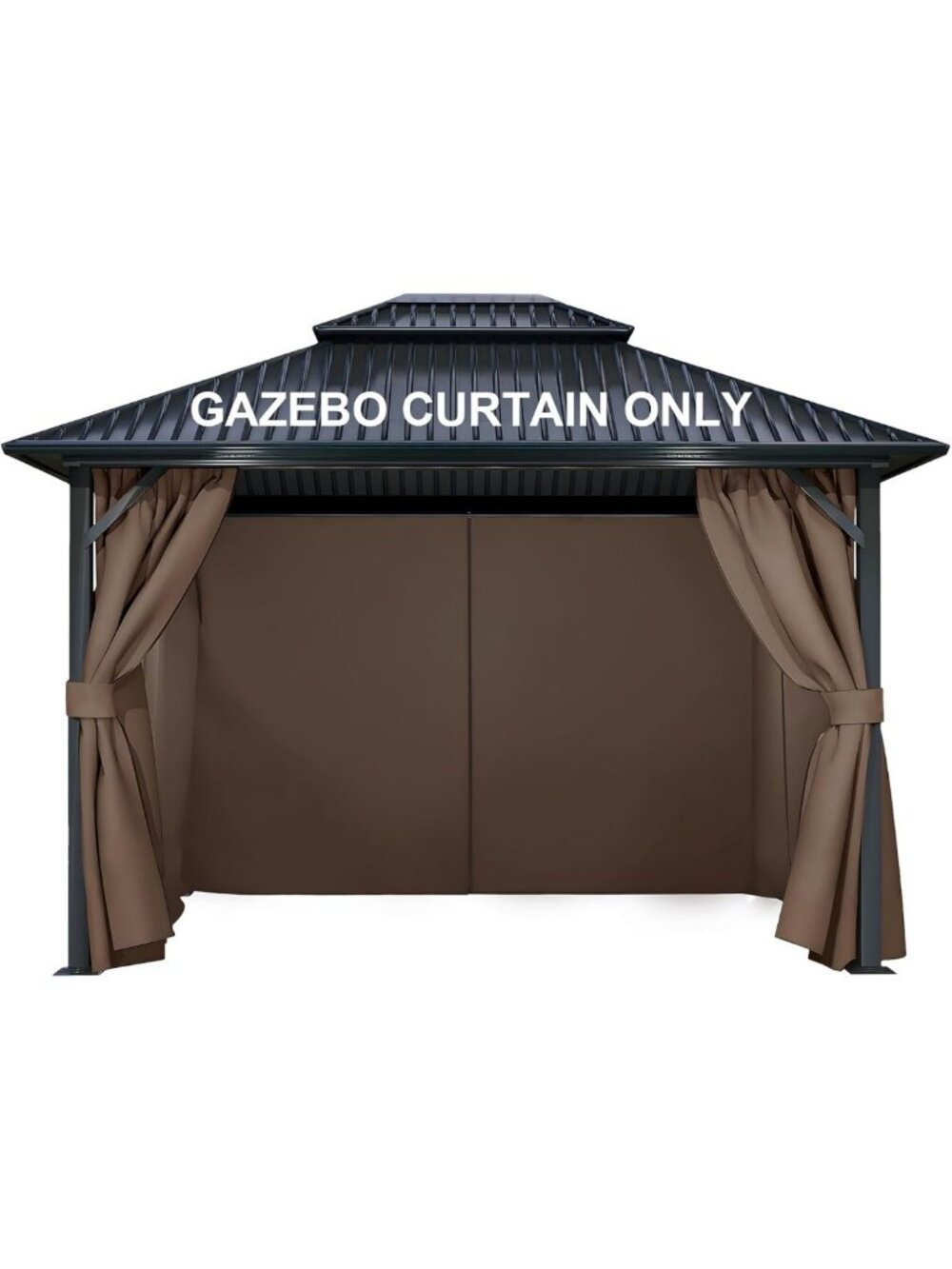 12' x 12' Gazebo Replacement Curtains - Patio Privacy Sidewalls with Zipper